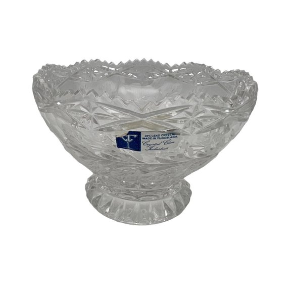 Crystal Clear Industries Other - Vintage Crystal Clear Industries Etched Glass Candy Bowl 6" Across Yugoslavia